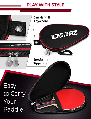 Professional Ping Pong Paddle with ITTF Rubber and Carrying Case | Table Tennis Racket with Speed 99, Spin 93, Control 90, Improves Accuracy and Consistency - color: Single Paddle