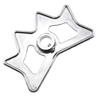 RLECS Billiard Bridge Head Silver Aluminium Alloy Slip-On Moosehead Bridge Head for Billiard Pool Cue Stick