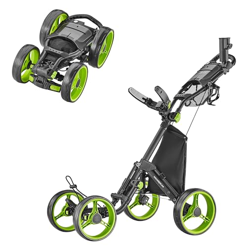 Caddytek Golf Explorer V8 Superlite Deluxe Push Cart - color: Lime