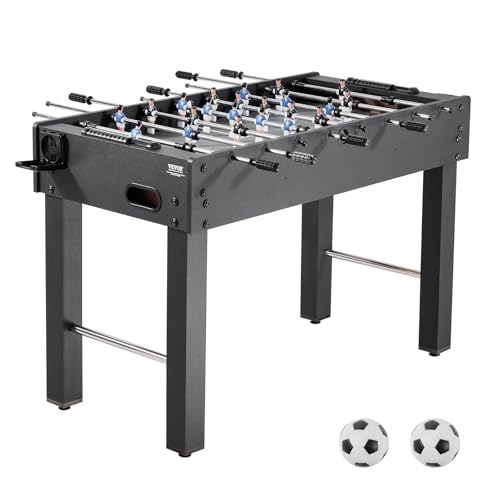 VEVOR Foosball Table, 55 inch / 42 inch Standard Size Foosball Table, Indoor Full Size Football Table for Home, Family, and Game Room, Soccer with Durable Soccer Set - size: 48IN