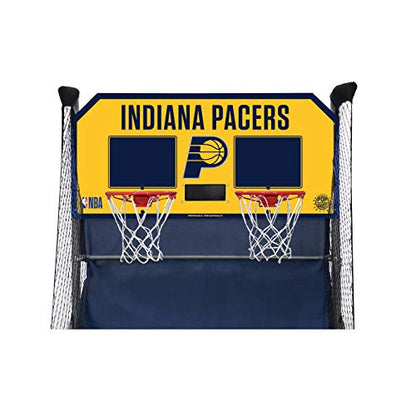 Pop-A-Shot - Home Dual Shot Arcade Basketball Game with NBA Graphics l Sensor Scoring l 16 Game Modes l 7 Balls l Foldable Storage l for All NBA Fans - style: Indiana Pacers