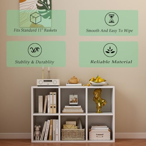 OSCHF 6-Cube Storage Shelf Bookcase, Warm White - color: Warm White, size: 6-Cube