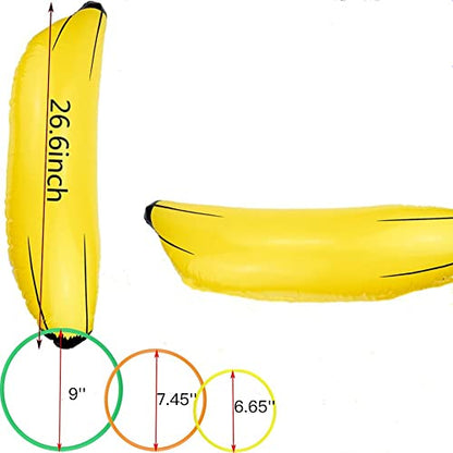Bachelorette Party Favor Girls Night Out Party Games - Ring Toss Hoopla Games for Bachelorette Party Swimming Pool (Include 2 Pieces Inflatable Banana with 9 Pieces Plastic Toss Rings)