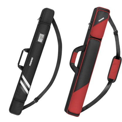 PEKREWS 2x2 Soft Cue Bag Red & 1x1 Soft Pool Cue Bag Black Set