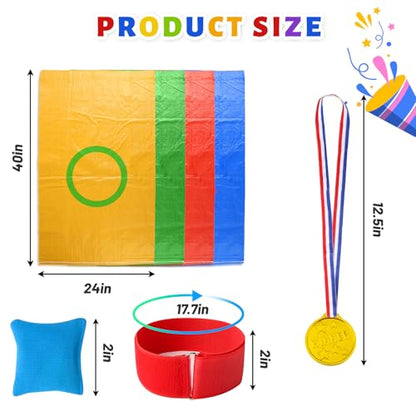 Potato Sack Race Bags, Easter Sack Race Bags for Adults and Kids Outdoor Games Backyard Games Party Birthday Games Carnival Field Day Lawn Family Reunion Games - color: 25 Pieces - 4 colors