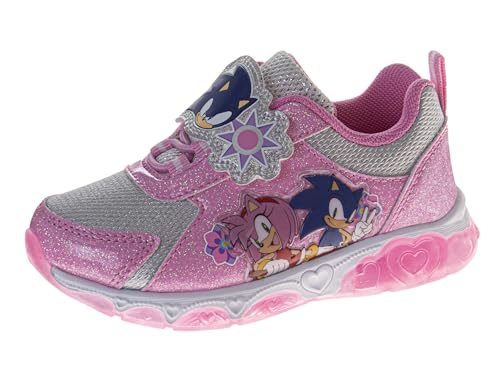 Josmo Kids Sonic the Hedgehog Sneakers LED Light Up Shoe (Toddler/Little Kid) - color: Pink, size: 11 Little Kid