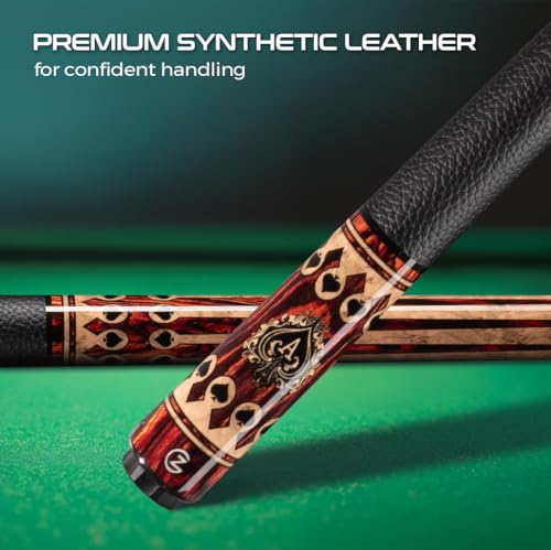 Z Wave Carbon Pool Cue – 29” Carbon Shaft, 12.5mm Hybrid Conical Taper, Low Deflection, Microfiber Tip