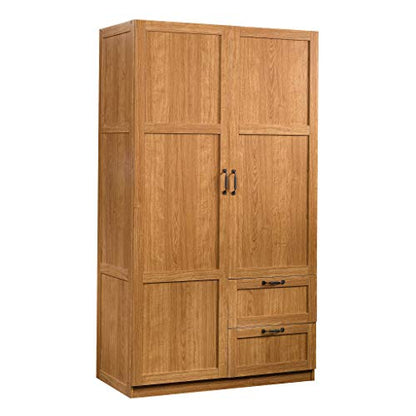 Sauder Storage Cabinet, Highland Oak Finish - color: Highland Oak