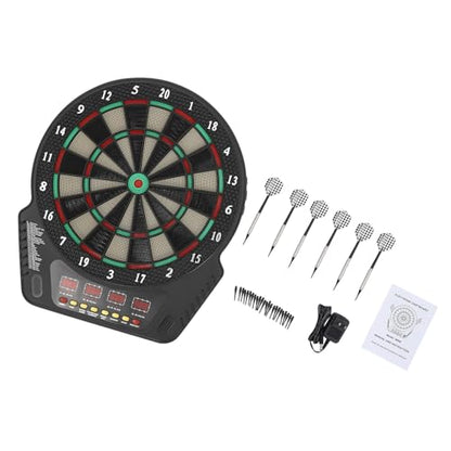 Electronic Dart Board w/6 Darts, Soft Tip Dartboard Set 27 Games, Digital Electric Dart Boards with Colorful LED