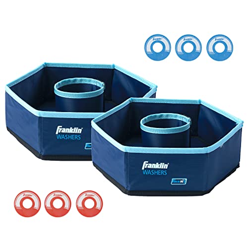 Franklin Sports Washer Set - (2) 12" x 12" Folding Targets - Portable Fun - Perfect for Beach, Tailgating, Parties - Replacement Bottle Cap Washers - style: Original Washers