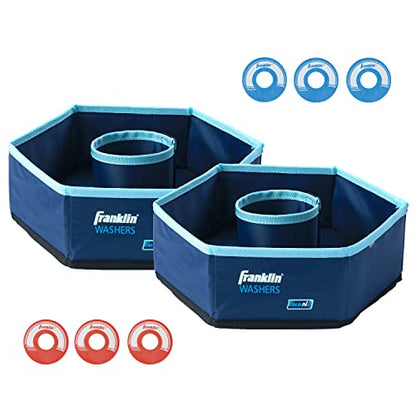 Franklin Sports Washer Set - (2) 12" x 12" Folding Targets - Portable Fun - Perfect for Beach, Tailgating, Parties - Replacement Bottle Cap Washers - style: Original Washers