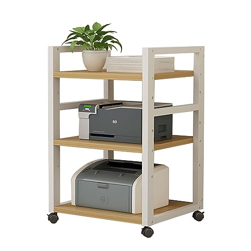 Media Storage Cabinet, 3 Shelves Audio Video Media Stand Cabinet With Height Adjustable Wooden Shelf Modern AV Cabinet, Entertainment Stereo Component Storage ( Color : White , Size : 50x40x79cm ) - color: White