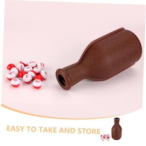2pcs Portable Plastic Billiard Dice Set Shaker Bottle Fun Party Props for Billiard Games Pool Rooms and Entertainment