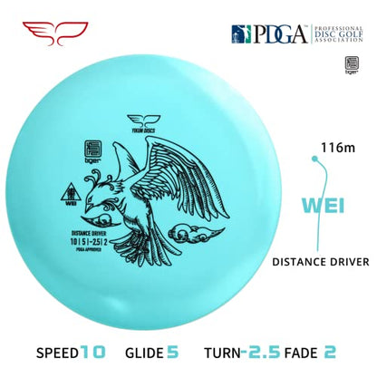 Yikun Disc Golf Driver Professional PDGA Approved 2pcs Discs Golf Distance Driver 165-175g Fairway Golf Disc Perfect for Outdoor Games and Competition