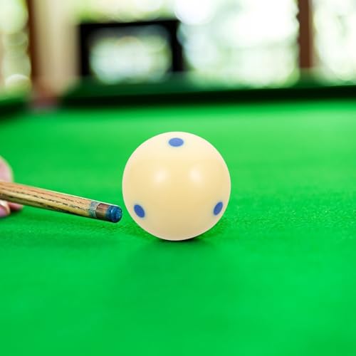 VICASKY Training Cue Ball with Blue Dot Pattern Wear-Resistant Resin Billiard Ball for American Pool for Billiards Training and Aiming Exercises