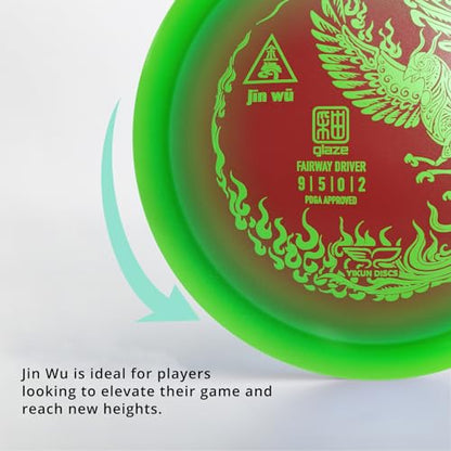 yikundiscs Yikun Professional PDGA Disc Golf Control Driver 170-175g Glaze Line Disk Drivers Perfect for Outdoor Games and Competition (Random Red/Green Color)