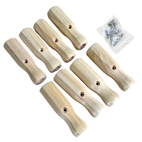 Table Soccer Handle, 8Pcs Wood Soccer Handle Grip Foosball Table Top Game Replacement Handle Part Foosball Accessories - color: natural wood color