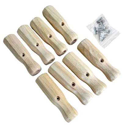 Table Soccer Handle, 8Pcs Wood Soccer Handle Grip Foosball Table Top Game Replacement Handle Part Foosball Accessories - color: natural wood color