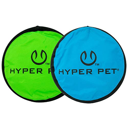 Hyper Pet Flippy Flopper 9" Flying Disc Soft Dog Toy, Floats in Water & Safe on Teeth, for All Breeds, Pack of 2 (Colors May Vary) - size: Pack of 2