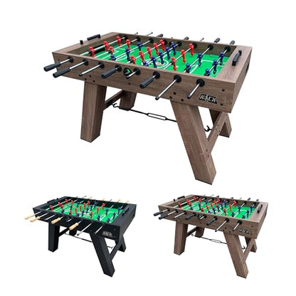 KICK Cavalier 55" Foosball Table – Professional Full-Size Indoor Game Table - color: Brown