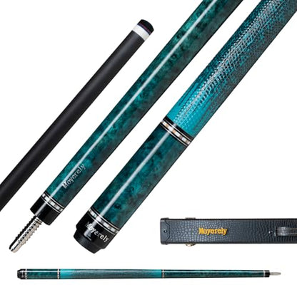 Carbon Fiber Pool Cue,11.8mm/12.5mm Low Deflection Cue Stick,Professional Pool Stick with Case - color: Bird Eye Maple_Blue, size: 12.5mm