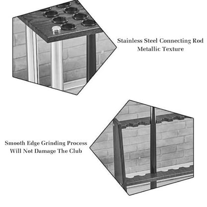 Pool Cue Rack,Pool Cue Holder,Free Standing Billiard Stick Stand,Fishing Rod Storage Rack,Holds 36 Cue,for Billiard Room Game Room Club Pool Table Accessories(Black) (Black)