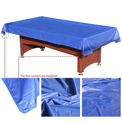 1pc Billiard Pool Table Cover Snooker Tennis Dustproof For 7ft 8ft(Brown,276x169cm) - color: Brown, size: 276x169cm