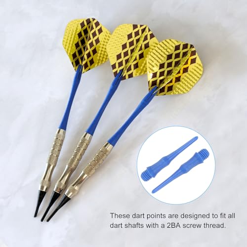 PATIKIL Plastic Dart Tip 2BA Thread, Soft Dart Tip Replacement Dart Accessories - color: Navy Blue