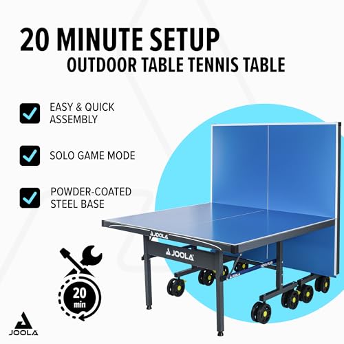 JOOLA NOVA Outdoor Ping Pong Table with Waterproof Table Tennis Net Set - Quick Assembly - All Weather Aluminum Composite Surface - Tournament Quality - Indoor & Outdoor Compatible - style: NOVA Pro Plus Outdoor