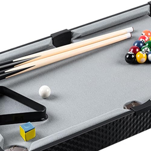 Mini Tabletop Pool Set Billiards Game Home Pool Cues Interaction Toy Desktop Snooker Table Indoor Game Toy for Travel Table, 63cmx38cmx15.5cm