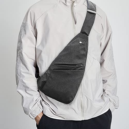 Seoky Rop Slim Sling Bag Small Ultra Thin Water Resistance Crossbody Chest Shoulder Backpack Personal Pocket Bag Blue - color: Blue-1