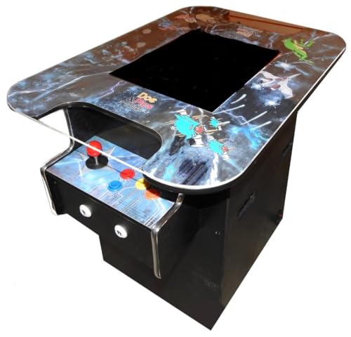 Doc and Pies Arcade Factory Full Size Professional Cocktail Arcade Machine | 60 Classic Games | Original, Classic Design | 2-Player | Full Size LCD Screen, Buttons and Joystick (60 Games) - style: 60 Games