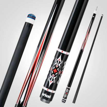 CRICAL Carbon Fiber Pool Cue Stick 58" Billiard Cue Sticks Professional Low Deflection Pool Sticks with 3/8 * 8 Pin Joint and 12.5mm Tip - color: 007-CLPro3
