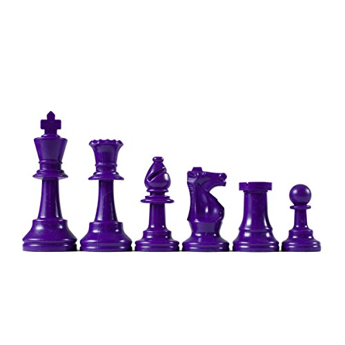 Wholesale Chess Staunton Colored Chess Pieces - color: Purple