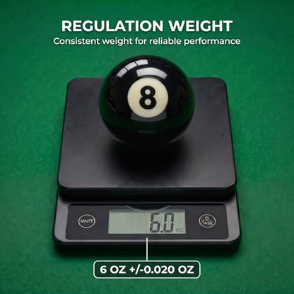 KONLLEN Single Replacement Pool Ball – 2-1/4" Regulation Size & Weight Billiard Ball Made of Phenolic Resin (Choose 1–15 or Cue Ball) - color: #8