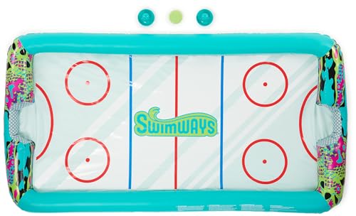 SwimWays Hydro Hockey Inflatable Water Floating Table Hockey Set, Pool Toy for Kids Ages 5+ - color: Inflatable Hockey