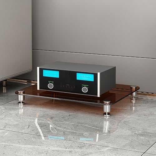 CD Rack DVD Shelf Game Console Display Cabinet AV Media Stand Corner Shelf Media Audio Tower Cabinet Easy to Assemble Space-Saving for Livingroom Gaming Recording Room Bedroom.(Dark brown,60x48x8cm) - color: Dark Brown, size: 60x48x8cm