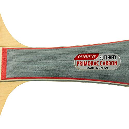 Butterfly Primorac Carbon Pro-Line Table Tennis Racket - One of Our Fastest Blades Fueled by The Raw Power of Carbon Fiber - Recommended for World Class Play - Pro-Line Series
