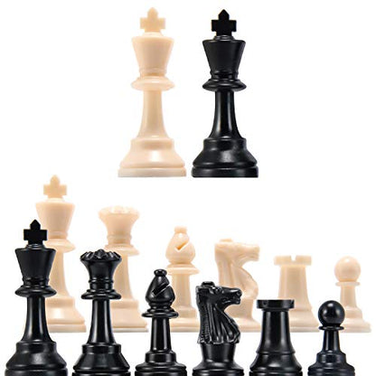AMEROUS Chess Pieces, Chessmen with 3.75” King Height, Figure Figurine Chess Pawns for Chess Board Game - Pieces Only