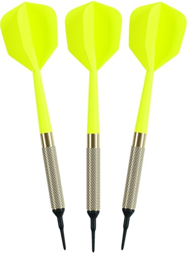 Fat Cat Soft Tip Darts 24 Pack, Darts Plastic Tip Dart Set for Electronic Dart Board, 16 Gram Bar Darts with Storage Jar, Nickel Silver
