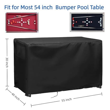 Game Table Cover for 54in Bumper Pool Table, Arcade Machine Cover for 54in Billiard Tables,Dust Covers for Family Game Night,55"x40"x30" - size: 55"L x 40"D x 30"H
