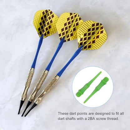 PATIKIL Plastic Dart Tips 2BA Thread, Soft Dart Tip Replacement Dart Accessories - color: Green
