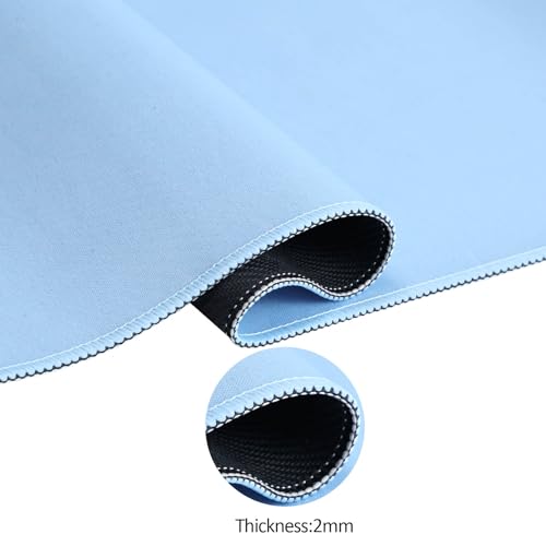 Mahjong Mat with Black Carrying Bag (Light Blue,31.5 inches), Anti Slip and Noise Reduction Table Cover for Mahjong, Poker, Card Games, Dominoes, Board Games, Slip Resistant Mat - color: Light Blue