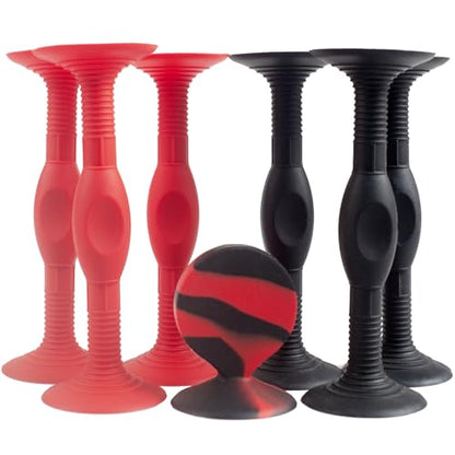 Sucker Darts Throwing Game Set, Silicone Suction Cup Toys - color: Red+black