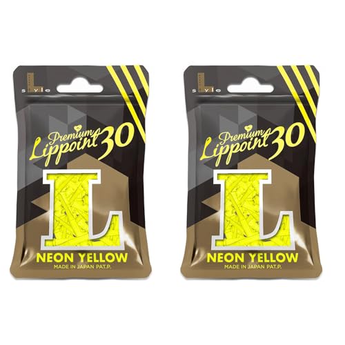 L-style Premium Lippoint 30 - Soft Tip Dart Points - Extra Long - color: Neon Yellow