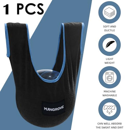 Mangrove Bowling Ball Polisher, Microfiber Bowling Towel See-Saw for Bowlers, Large Washable Bowling Shammy Seesaw, Ball Cleaner Holder Bag - color: Black