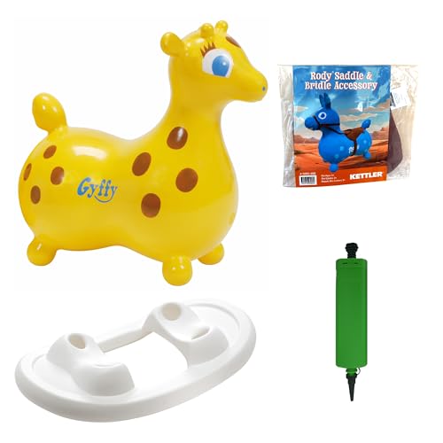 Gymnic Rody with Rocking Base and Saddle (Gyffy & Rocking Base with Saddle) - color: Gyffy & Rocking Base With Saddle