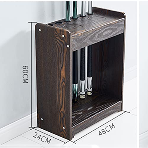 Ball Cue Stand Rack School Billiards Pool Stick Holder Holds 6 Cue Sticks Floor Stand Pool Cue Rack Wooden Freestanding Billiard Cue Racks for Billiard Room