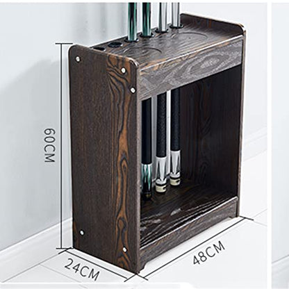 Ball Cue Stand Rack School Billiards Pool Stick Holder Holds 6 Cue Sticks Floor Stand Pool Cue Rack Wooden Freestanding Billiard Cue Racks for Billiard Room