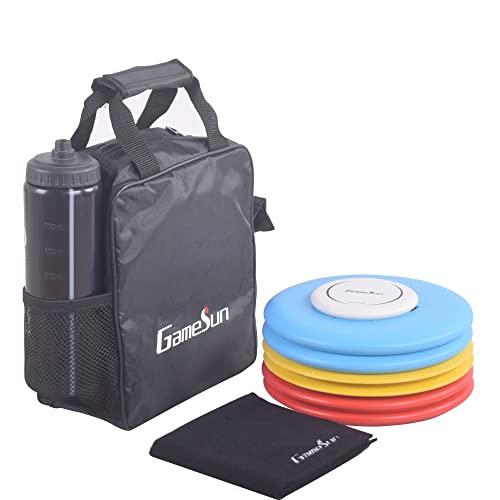 Disc Golf Set with 6 Discs and Mini Disc,Starter Disc Golf Bag,Towel - color: Black